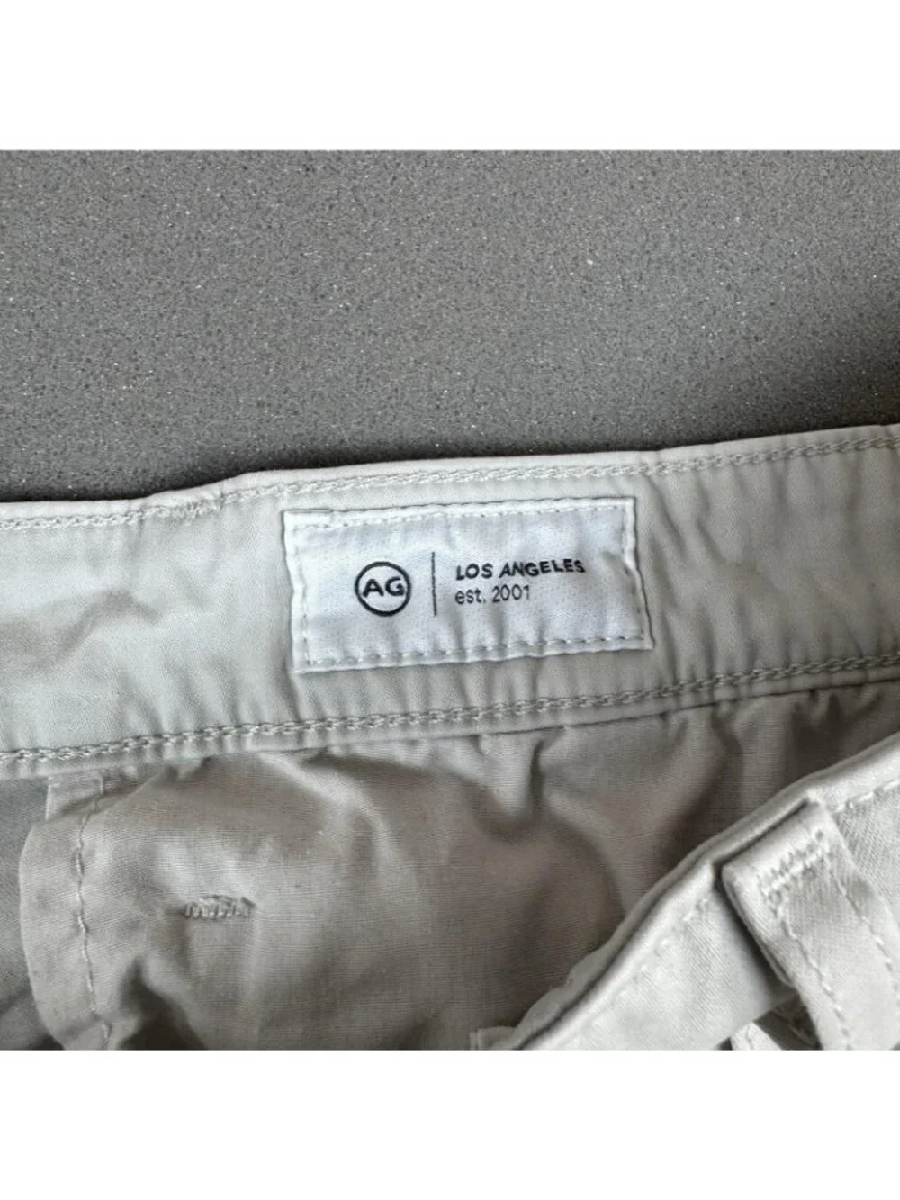 AG Adriano Goldschmied Shorts Mens Size 40 Gray Wanderer Trouser Chino Stretch
